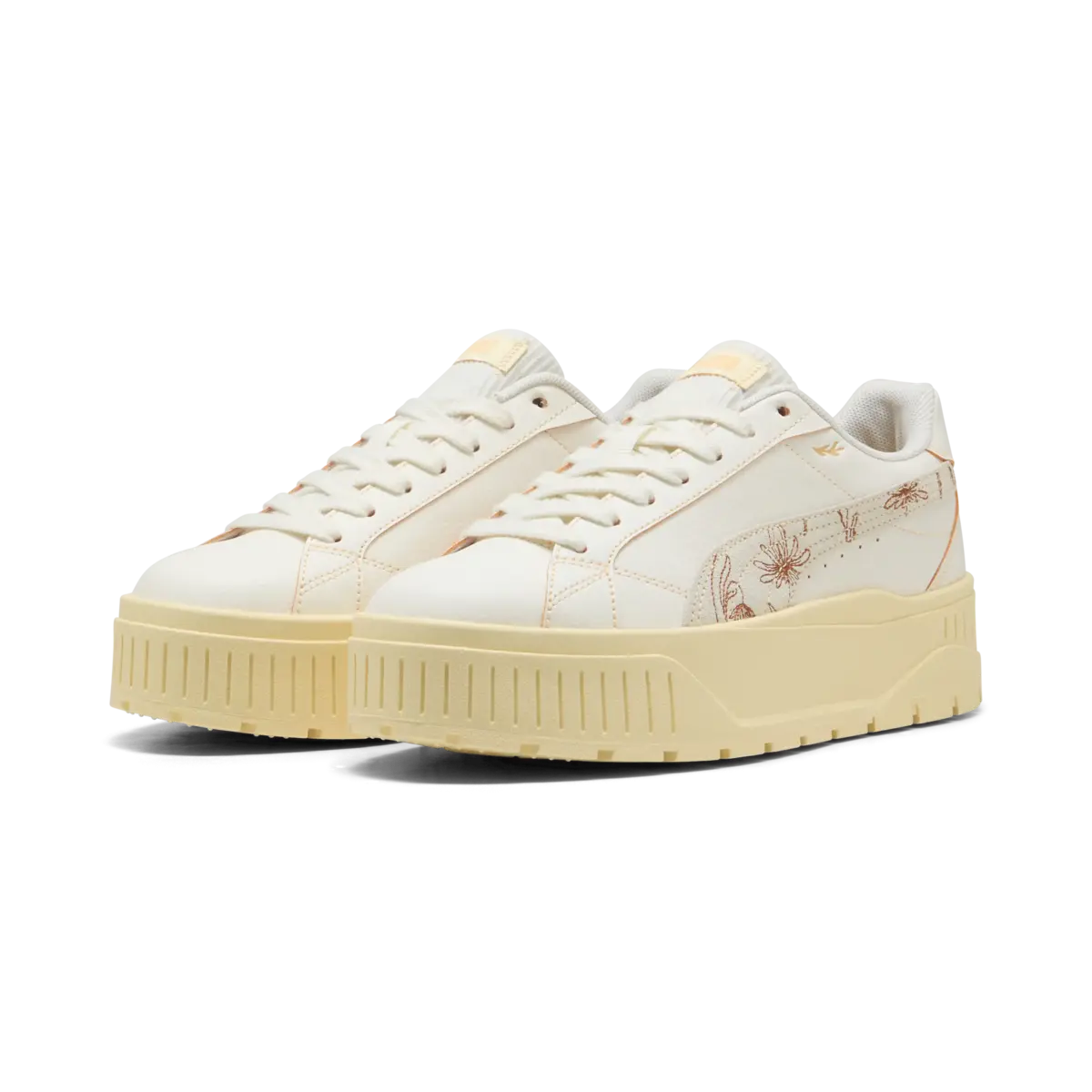 Puma Karmen II Crafted Flowers Krem Kadın Spor Ayakkabı