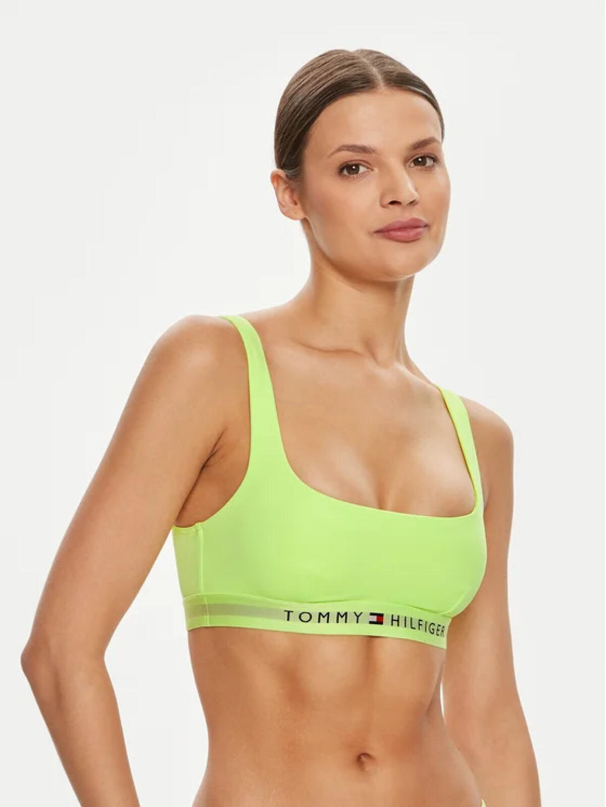 Tommy Hilfiger BRALETTE (EXT SIZES, LT3 Yeşil Kadın Bikini Üstü