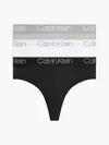 Calvin Klein 3PK HIGH WAIST THONG Kadın Siyah Tanga Set