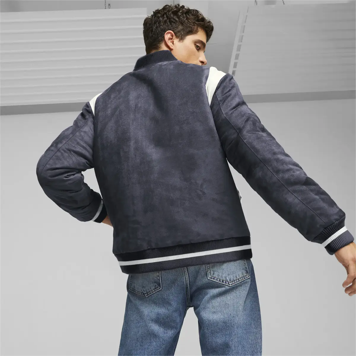 PUMA X STAPLE Varsity Jacket Mavi Erkek Ceket