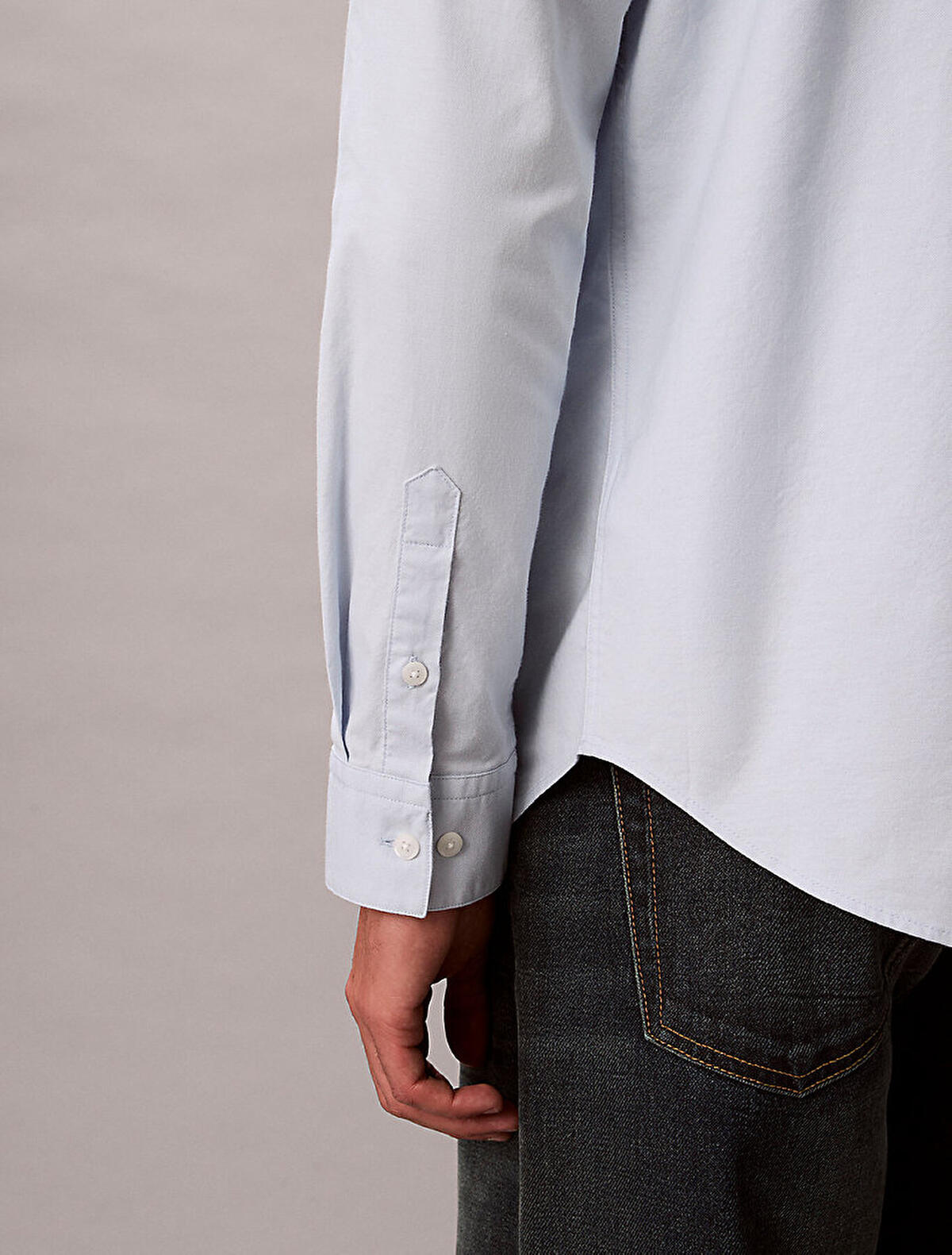 Calvin Klein LS SOLID OXFORD CLASSIC SHIRT Mavi Erkek Gömlek