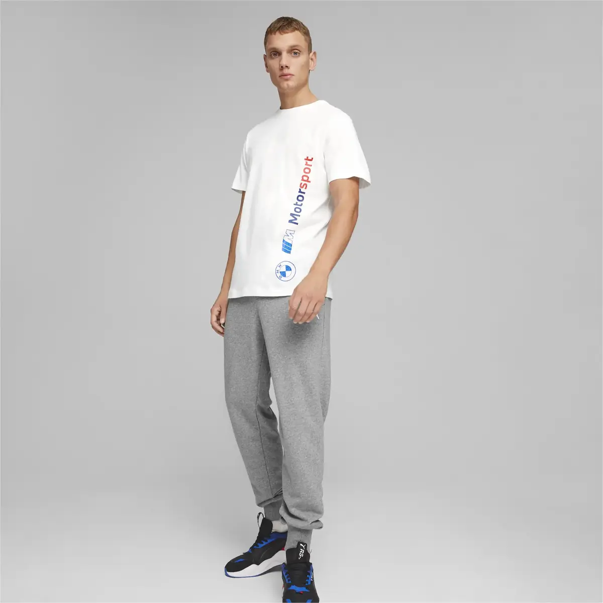 Puma BMW MMS Logo Tee + Beyaz Erkek Tişört