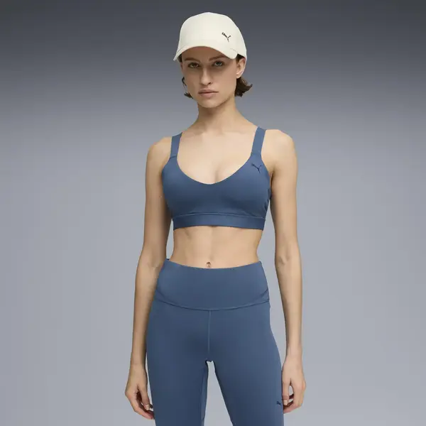 Puma PUMA SHAPE BRA - Low Mavi Kadın Sporcu Sütyeni