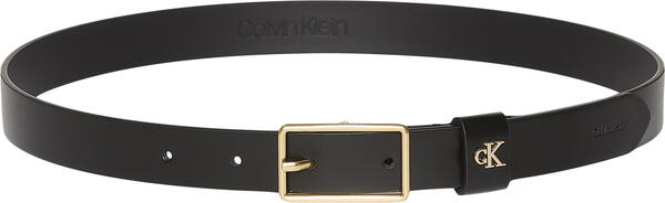 Calvin Klein SQUARE BUCKLE CK LOOP 25MM Siyah Kadın Kemer