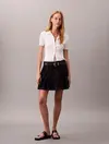 Calvin Klein PLEATED DENIM SKIRT CK CLASSIC R Lacivert Kadın Etek
