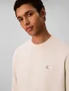 Calvin Klein LS EU 350TERRY MONOG, 67U Bej Erkek Sweatshirt