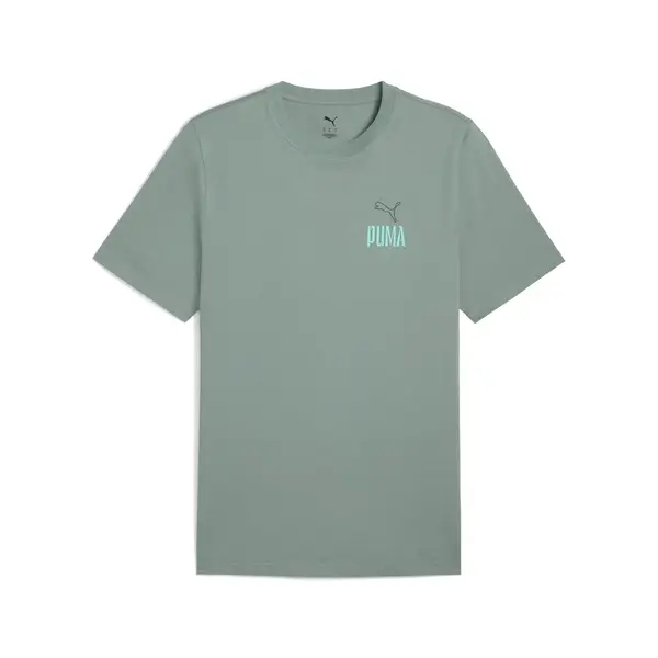 PUMA WARDROBE ESS Graphic Tee Yeşil Erkek T-Shirt