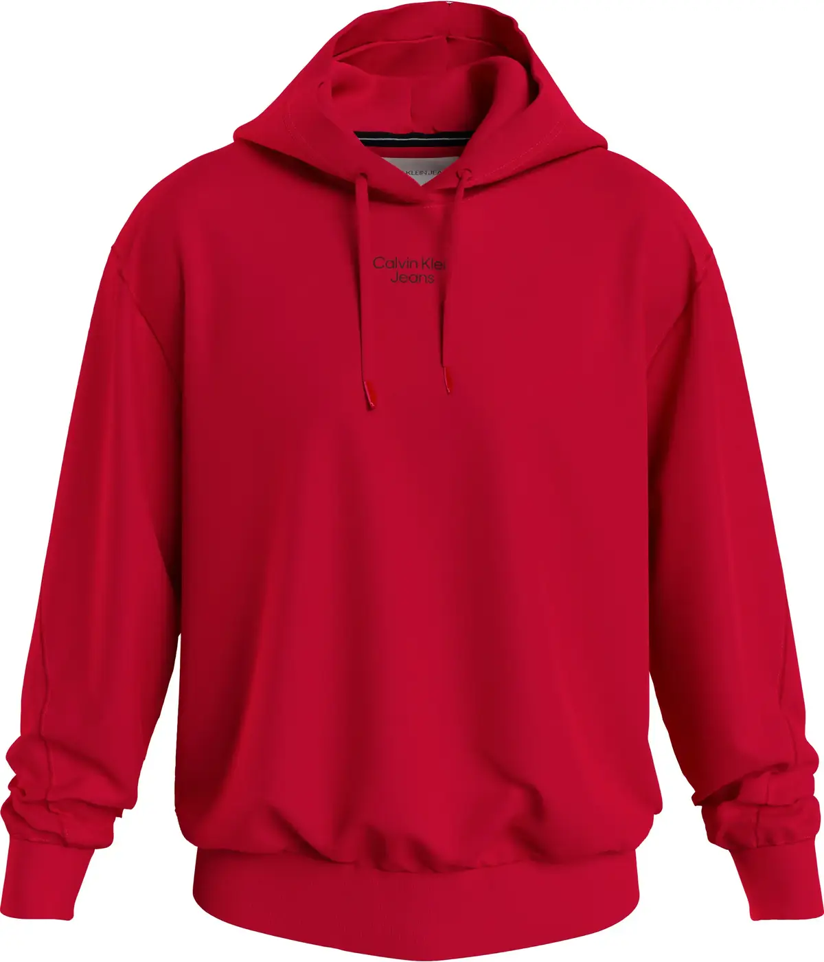Calvin Klein STACKED LOGO HOODIE Erkek Kırmızı Hoodie