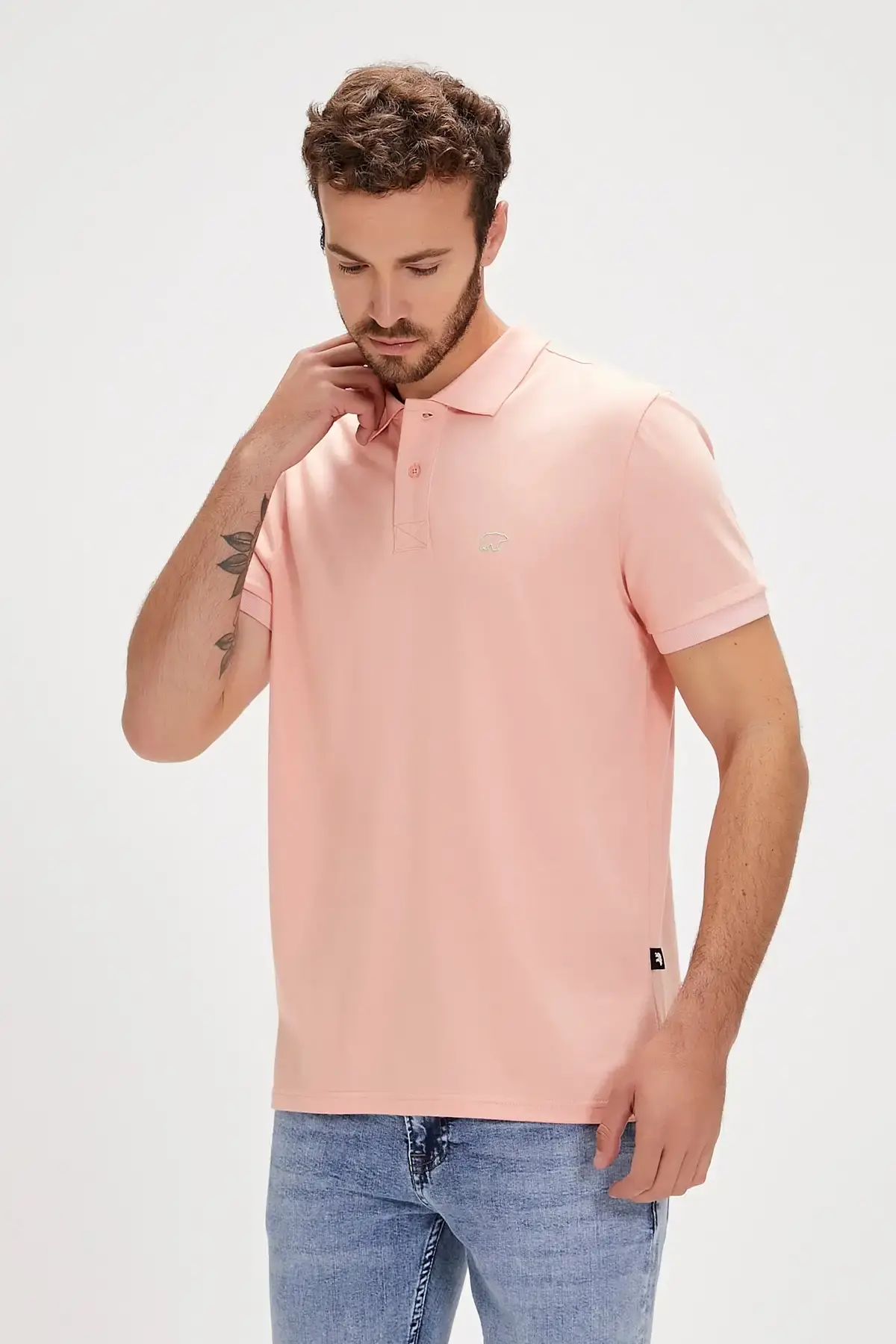 BAD BEAR PURE POLO Erkek Pembe Polo T-Shirt