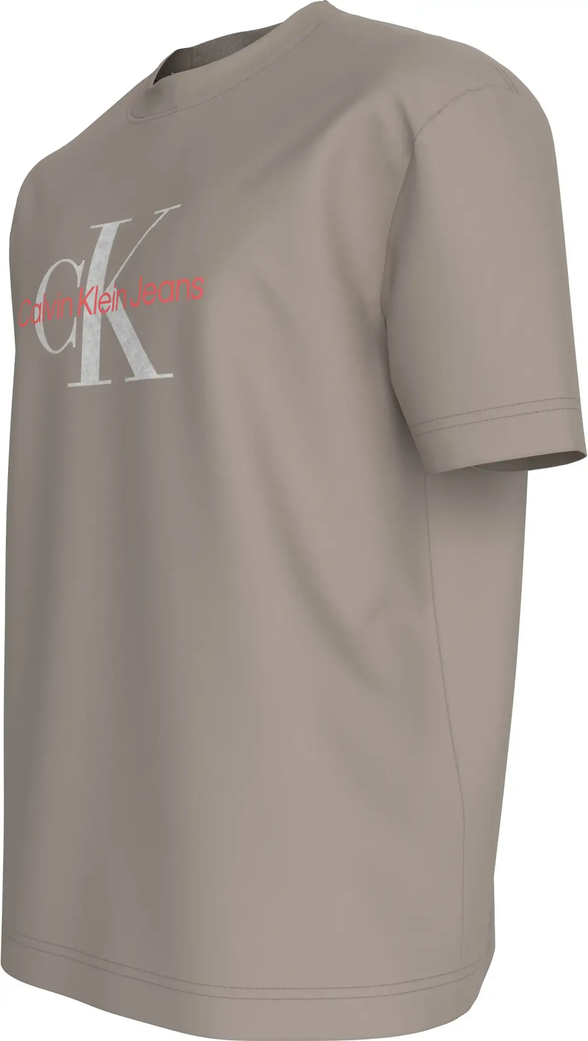 Calvin Klein TEXTURED MONOLOGO TE Erkek Kahverengi T-Shirt