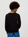 Calvin Klein FESTIVE MONO SWEATSHIRT Siyah Erkek Çocuk Sweatshirt