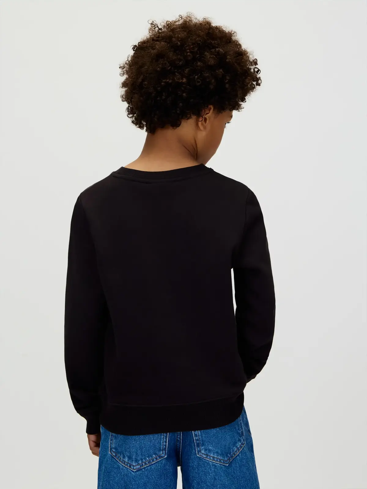Calvin Klein FESTIVE MONO SWEATSHIRT Siyah Erkek Çocuk Sweatshirt