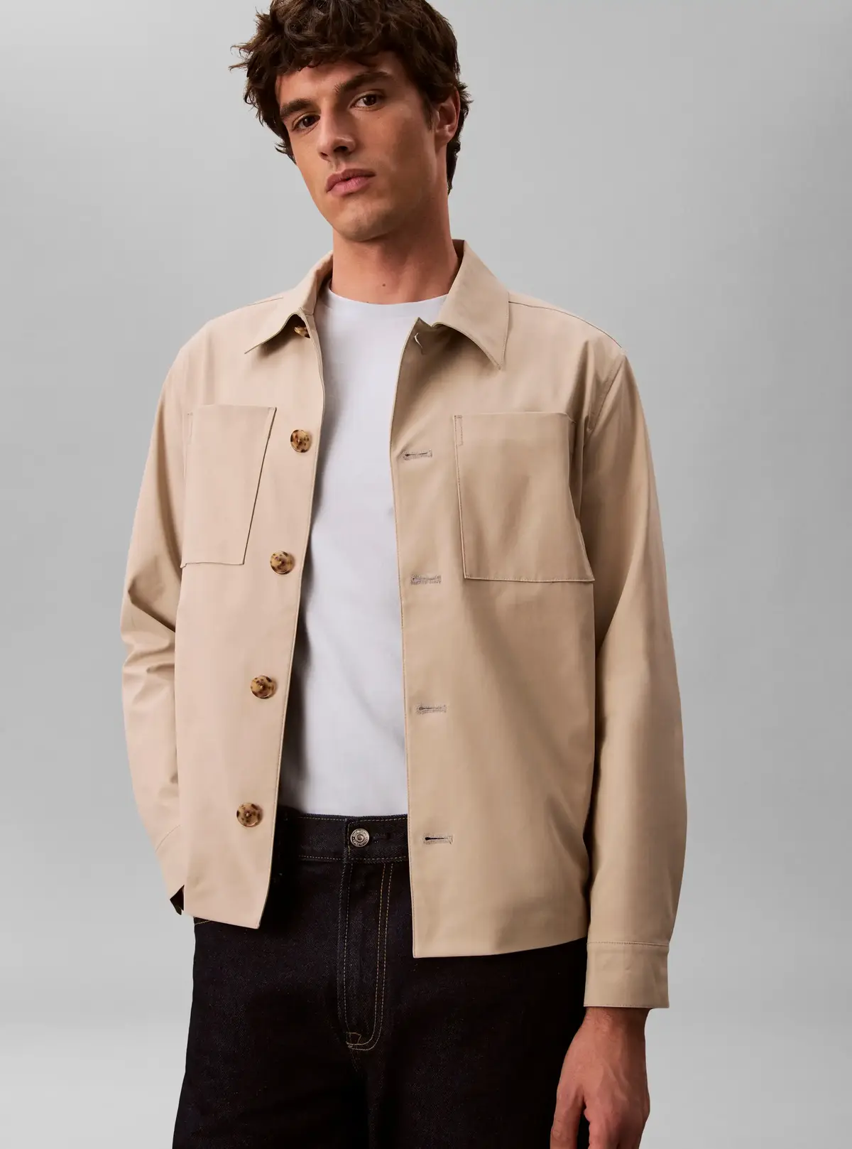 Calvin Klein SS SLIM STRETCH COTT, CIQ Mavi Erkek T-Shirt