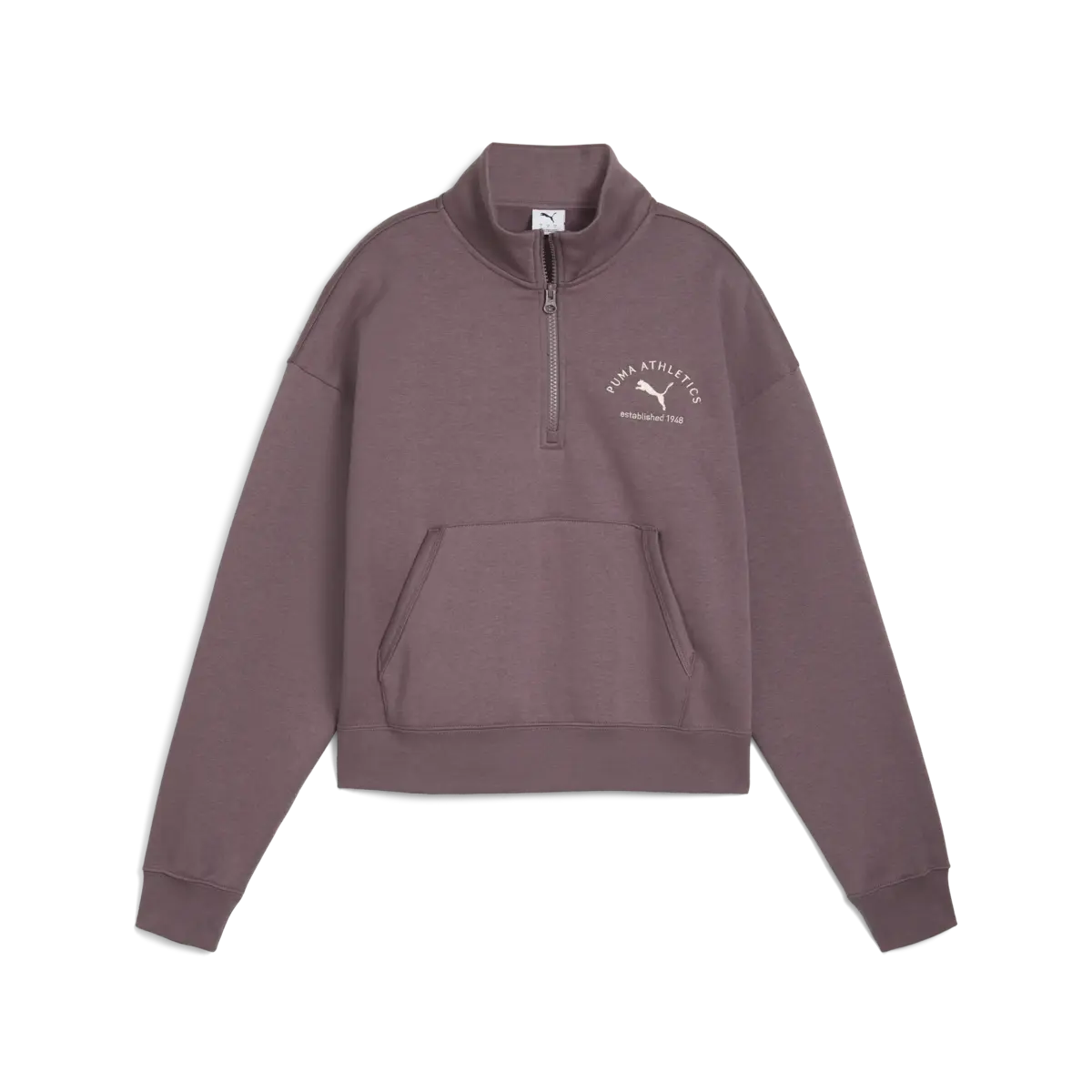 PUMA CLASS Half-Zip Crew Kadın Mor Sweatshirt