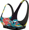 Calvin Klein BRALETTE RP-PRINT Kadın Renkli Bikini Üstü