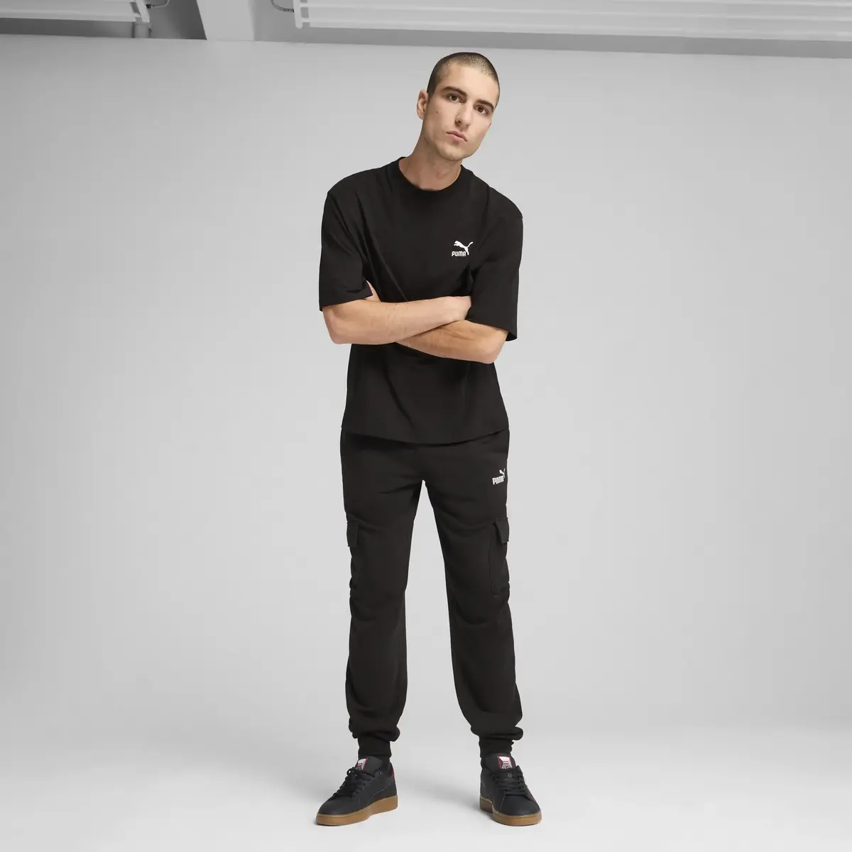 Puma ESS No. 1 Logo Cargo Pants Siyah Erkek Eşofman Altı