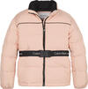 Calvin Klein LOGO TAPE BELT JACKE Kadın Pembe Şişme Mont