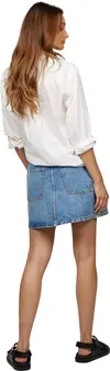 Tommy Hilfiger DNM MINI SKIRT HW AL, 1A8 Mavi Kadın Elbise-Etek