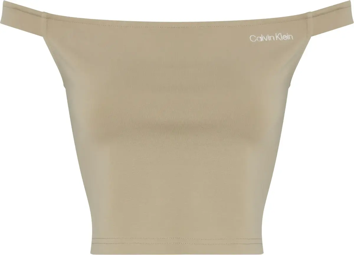 Calvin Klein LOGO BARDOT MILANO T, PF0 Bej Kadın T-Shirt & Polo