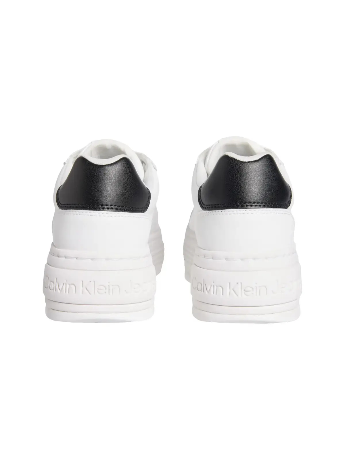 Calvin Klein BOLD FLATF LOW LACE, 01W Beyaz Kadın Spor Ayakkabı & Sneaker