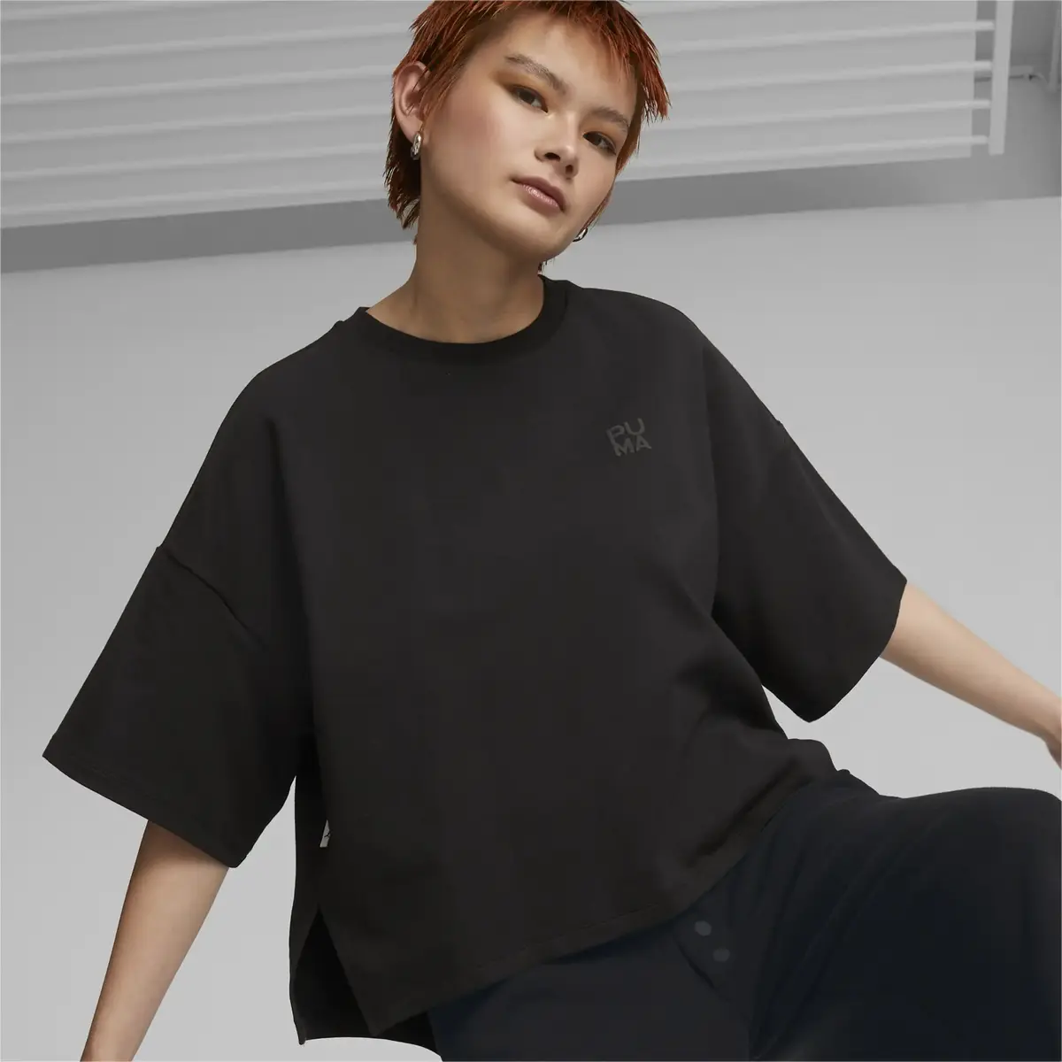 Puma Infuse Relaxed Tee Siyah Kadın T-Shirt