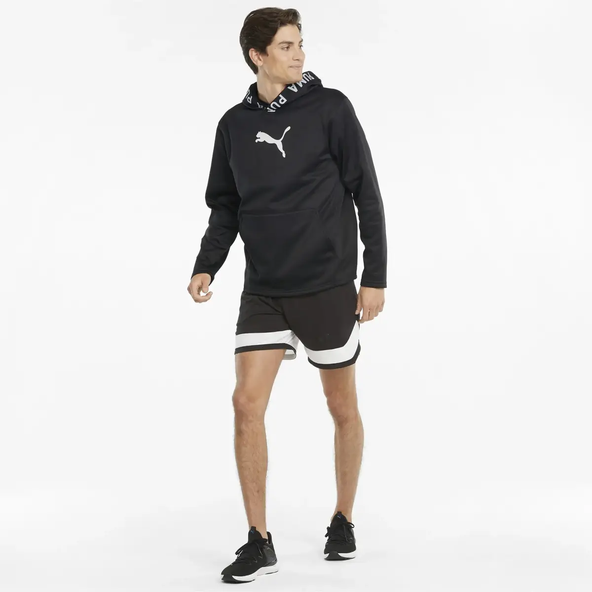 Puma TRAIN PWR FLEECE HOODIE Siyah Erkek Hoodie