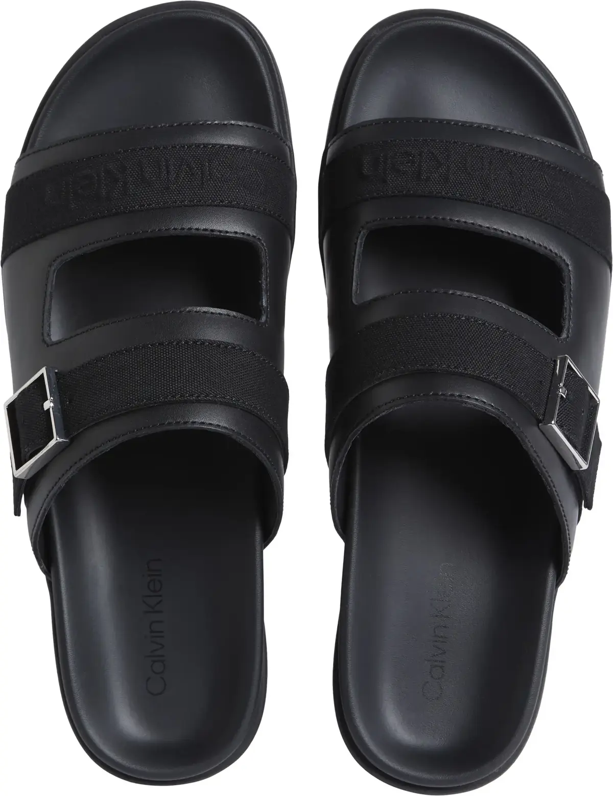 Calvin Klein DOUBLE STRAP W/ BUCK, BEH Siyah Erkek Terlik