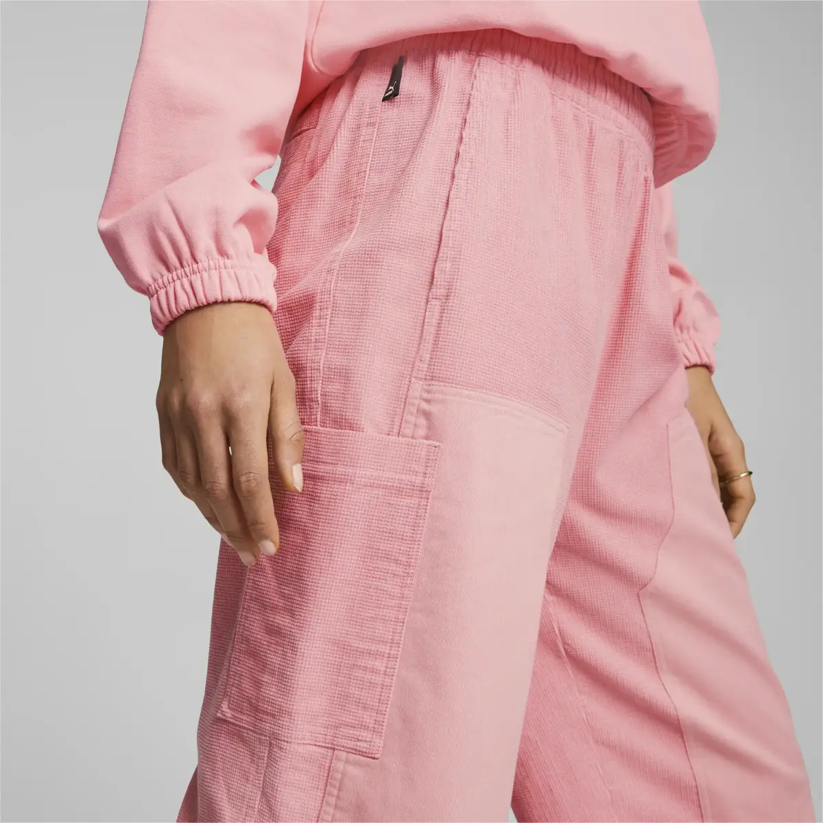 Puma DOWNTOWN Corduroy Pants Pembe Kadın Eşofman Altı