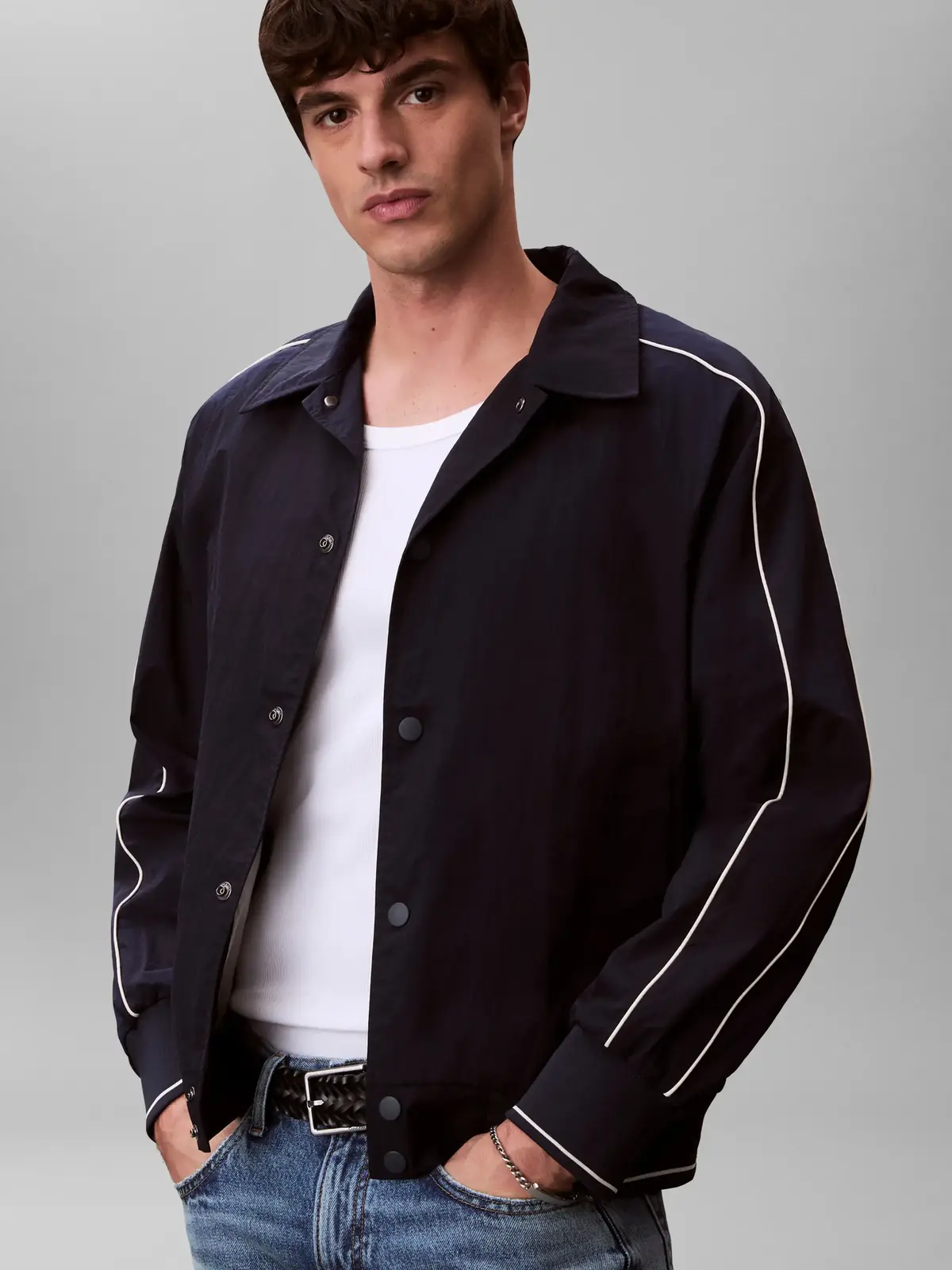 LS NYLON SNAP BOMBER, CEF, S