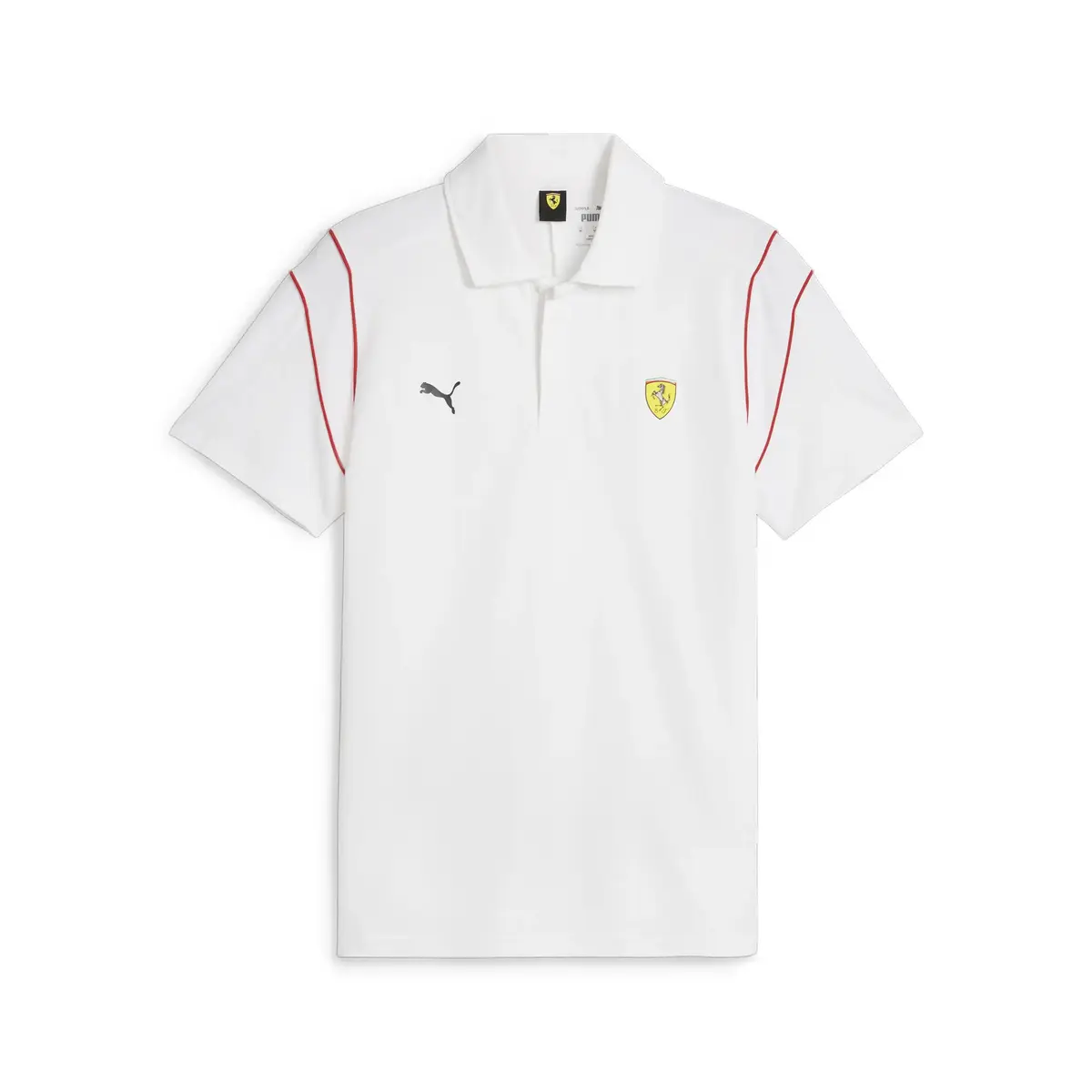 Puma Ferrari Race MT7 Polo Beyaz Erkek T-Shirt