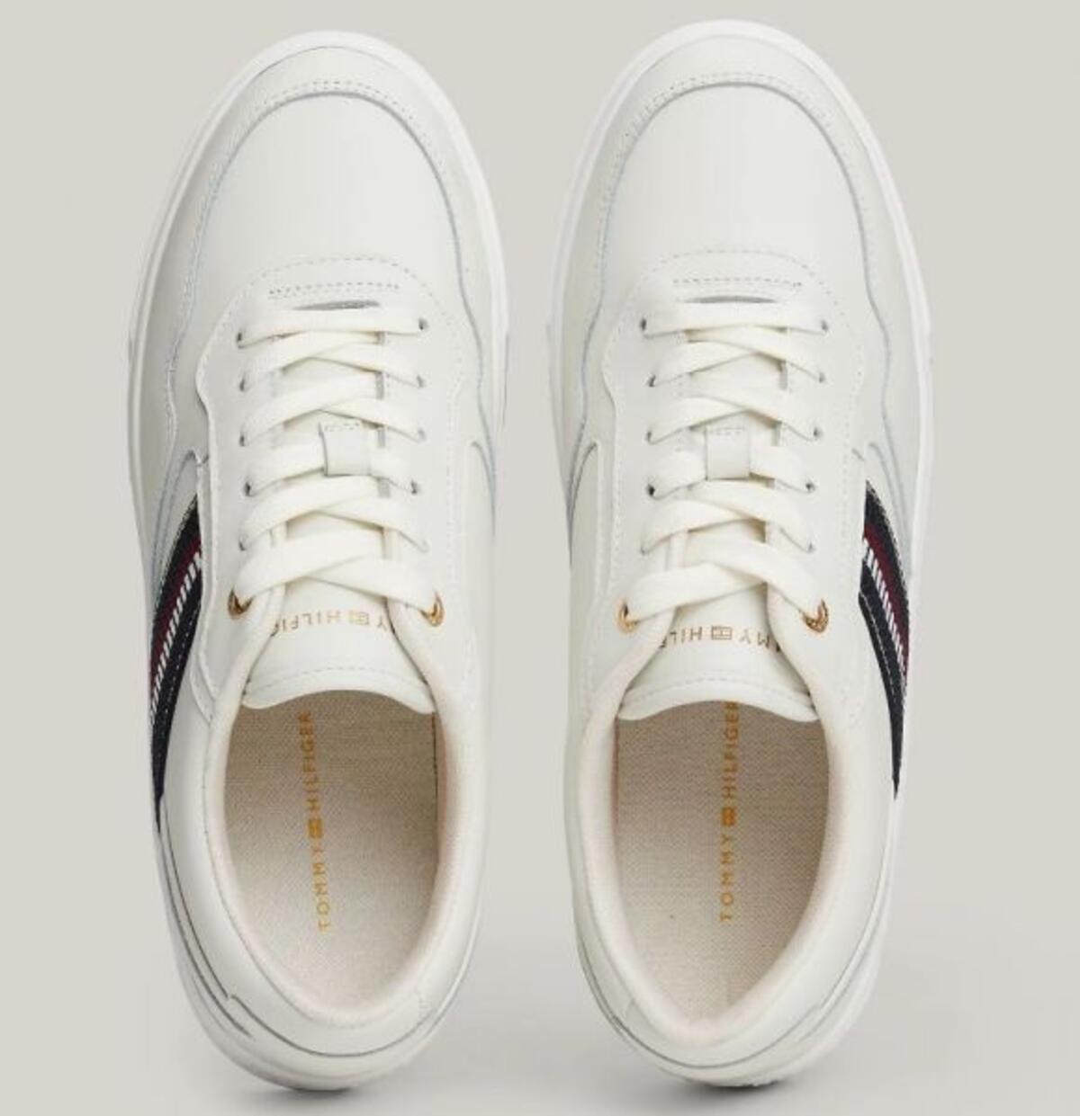 Tommy Hilfiger STRIPES PLATFORM SNE Beyaz Kadın Spor Ayakkabı