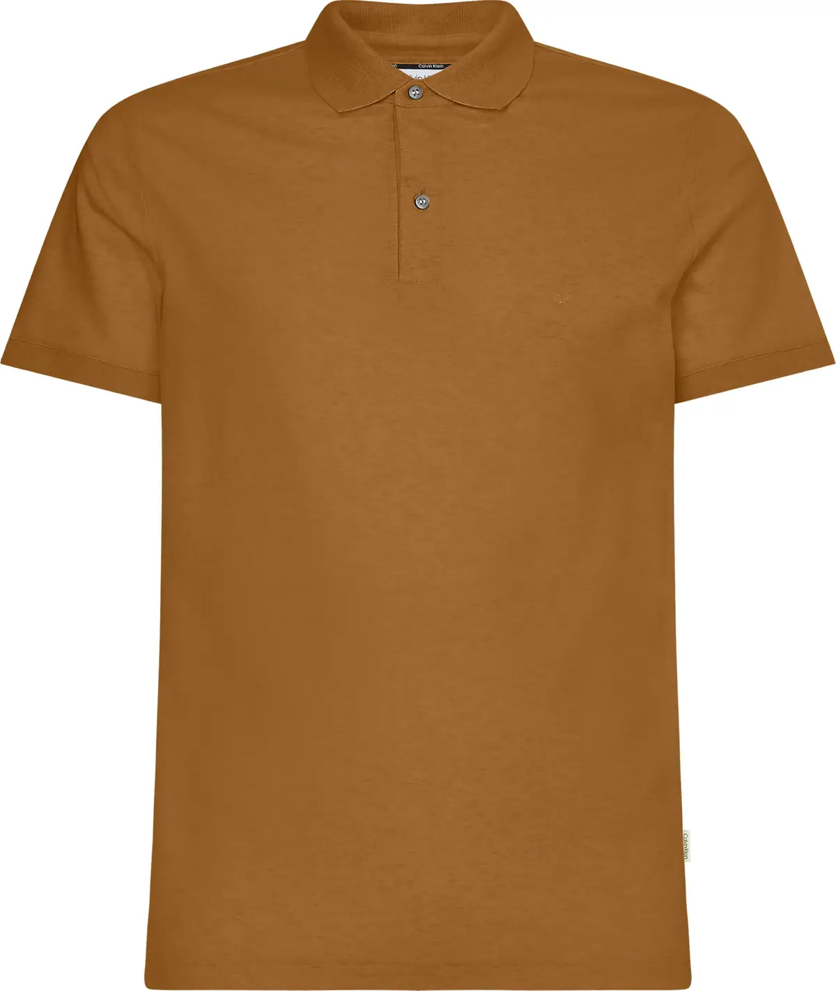 Calvin Klein LIQUID TOUCH SLIM P Erkek Kahverengi Polo T-Shirt