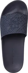 Tommy Hilfiger TH MONOGRAM POOL SLI Kadın Lacivert Terlik