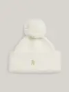 Tommy Hilfiger TH EVENING POMPOM BE Kadın Beyaz Bere