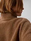 Calvin Klein SHERPA 1/4 ZIP CONTR, RMF Kahverengi Kadın Sweatshirt
