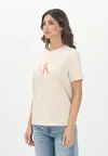 Calvin Klein HERO SS CLASSIC MONOLOGO CNECK T Bej Kadın Tişört Calvin Klein HERO SS CLASSIC MONOLOGO CNECK T Bej Kadın Tişört