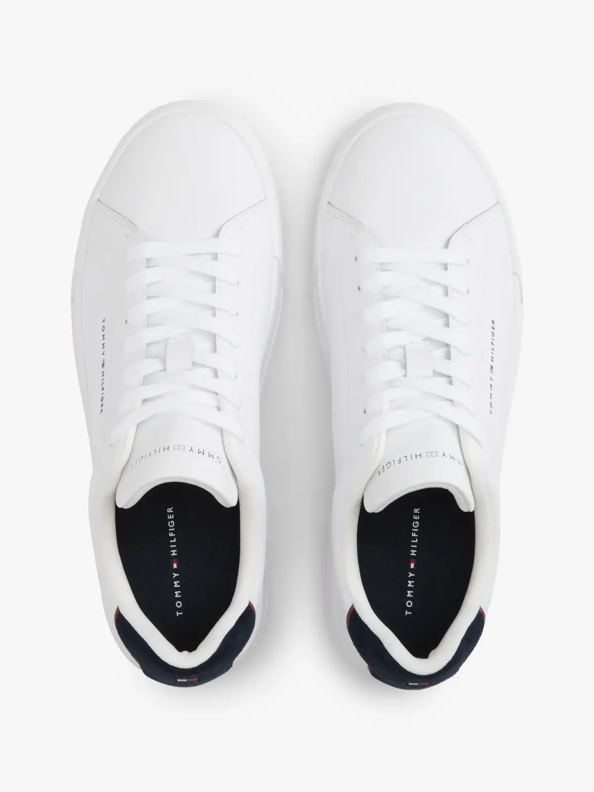 Tommy Hilfiger TH COURT LTH DETAIL, 0LD Beyaz Erkek Spor Ayakkabı & Sneaker