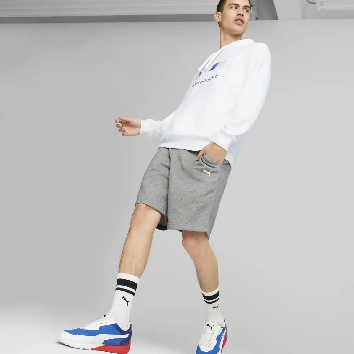 Puma BMW MMS ESS FT Hoodie Beyaz Erkek/Unisex Sweat