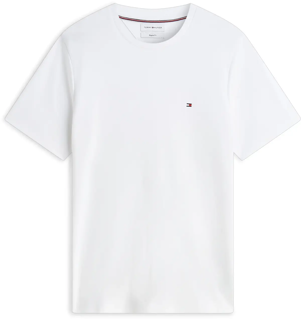 Tommy Hilfiger LIGHT INTERLOCK TEE, YBR Beyaz Erkek T-Shirt & Polo