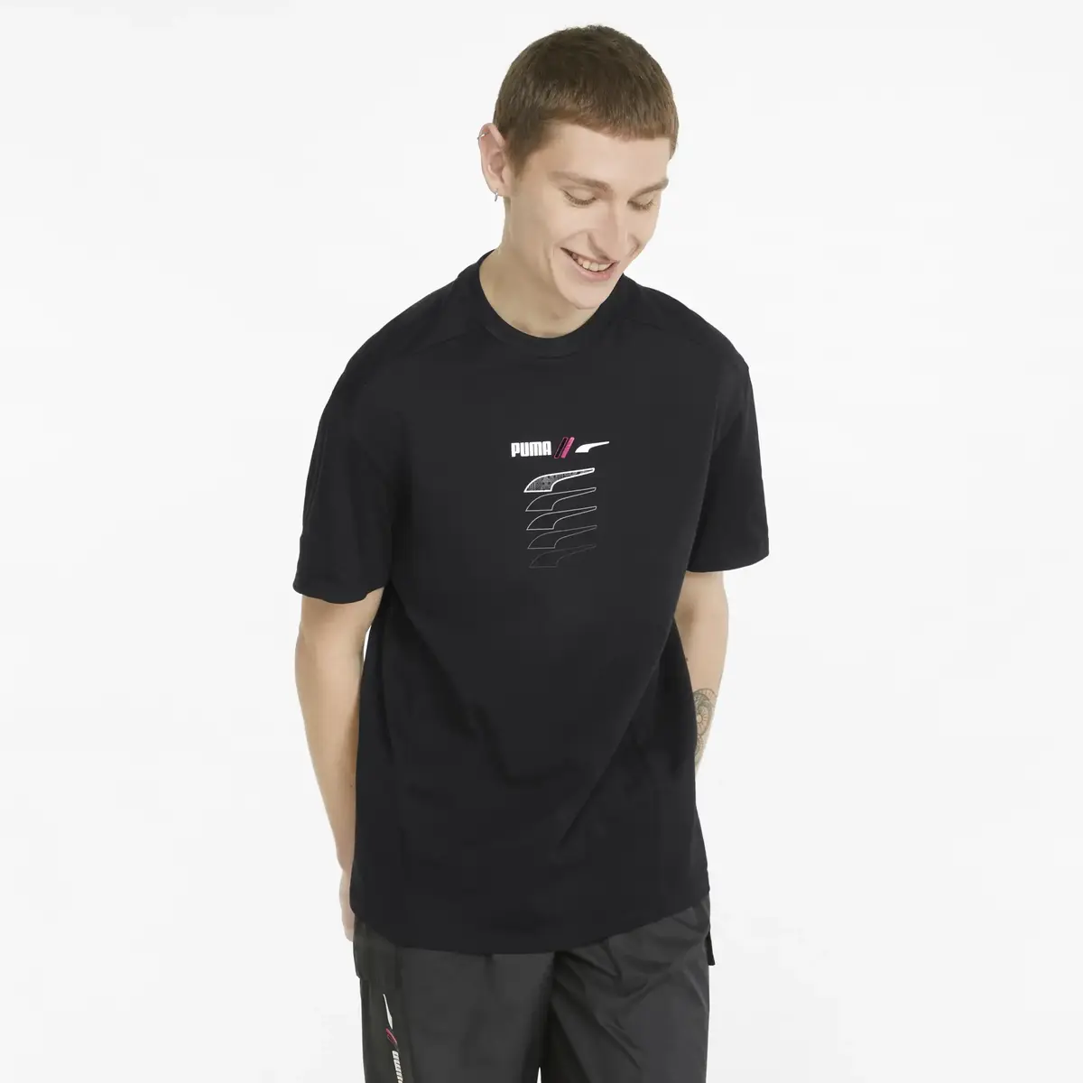 Puma RAD/CAL Graphic Tee Siyah Erkek T-Shirt & Polo