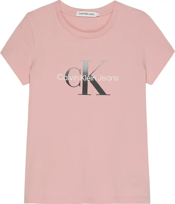 Calvin Klein GRADIENT MONOGRAM T- Kadın Pembe T-Shirt
