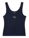 Calvin Klein CK GRAPHIC TANK Siyah Kadın Yuvarlak Yaka Atlet