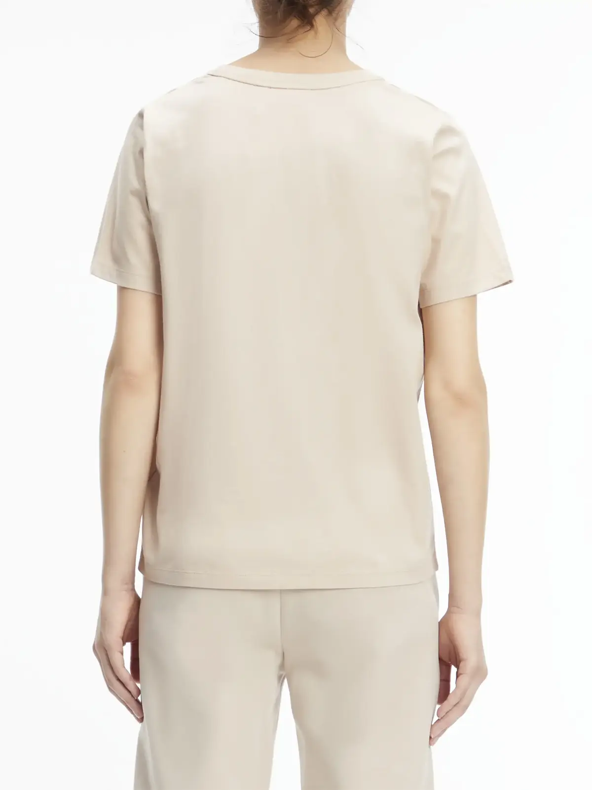 Calvin Klein MICRO LOGO T-SHIRT Kadın Krem T-Shirt