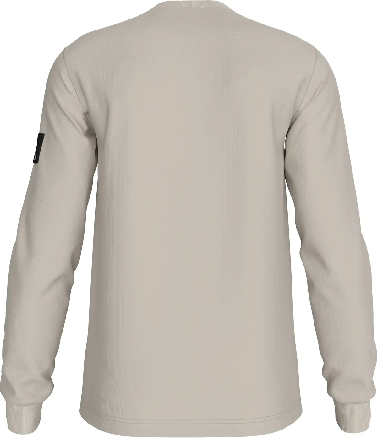 Calvin Klein BADGE WAFFLE LS TEE, PDH Krem Erkek T-Shirt & Polo