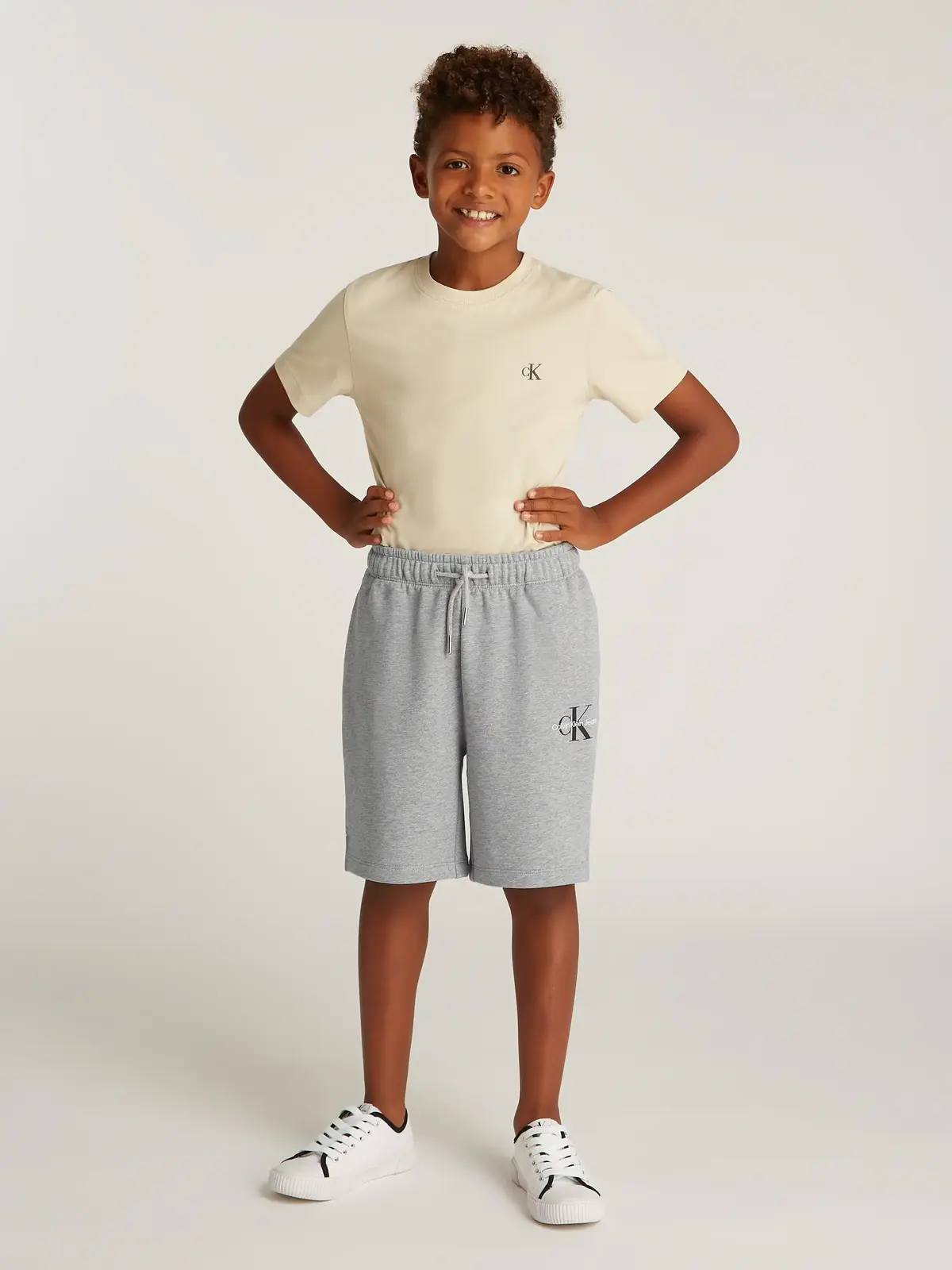 Calvin Klein MONOGRAM RELAXED SHO Gri Çocuk Şort