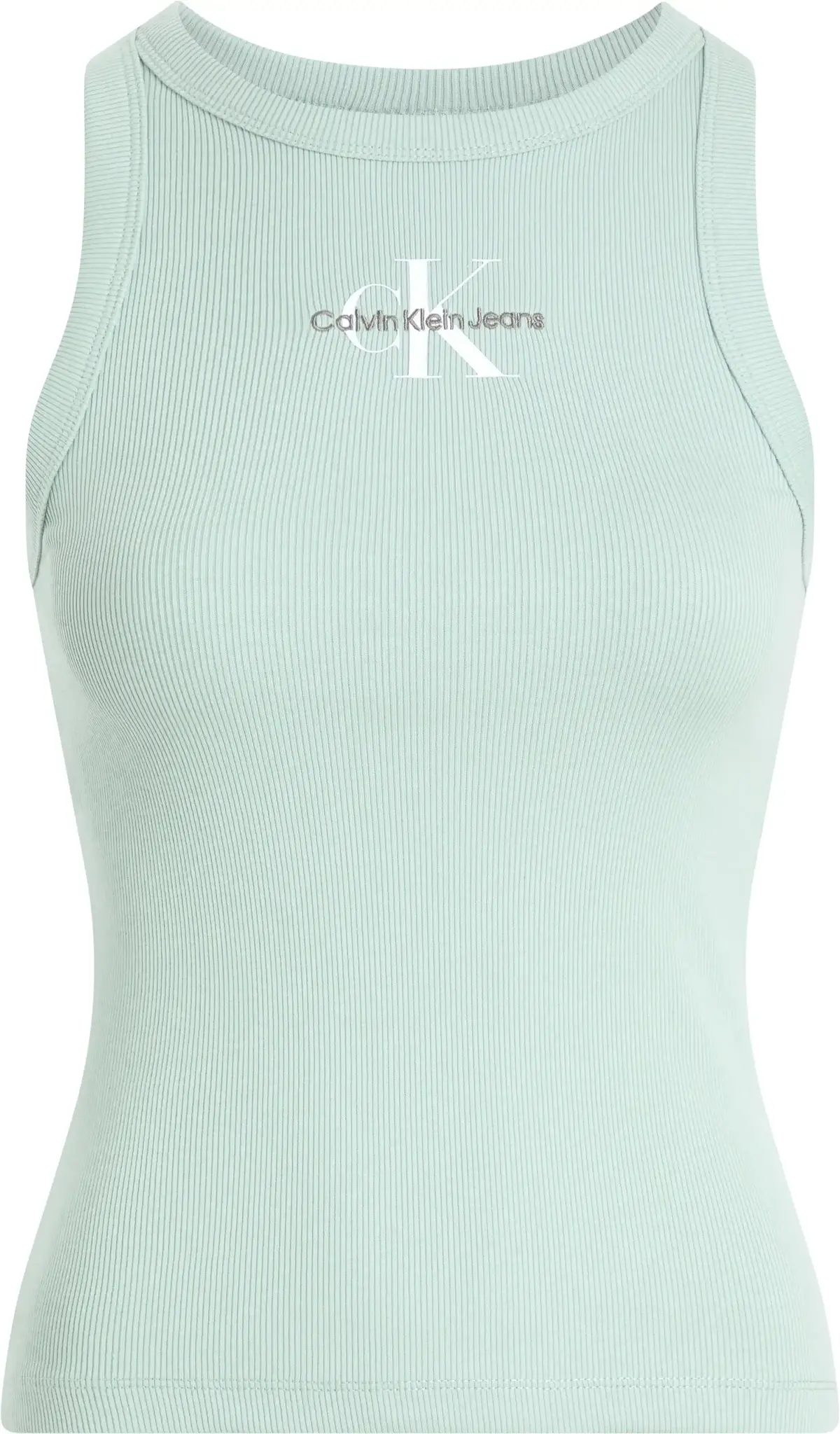 Calvin Klein MONOLOGO RIB TANK TO, CDV Yeşil Kadın T-Shirt & Polo