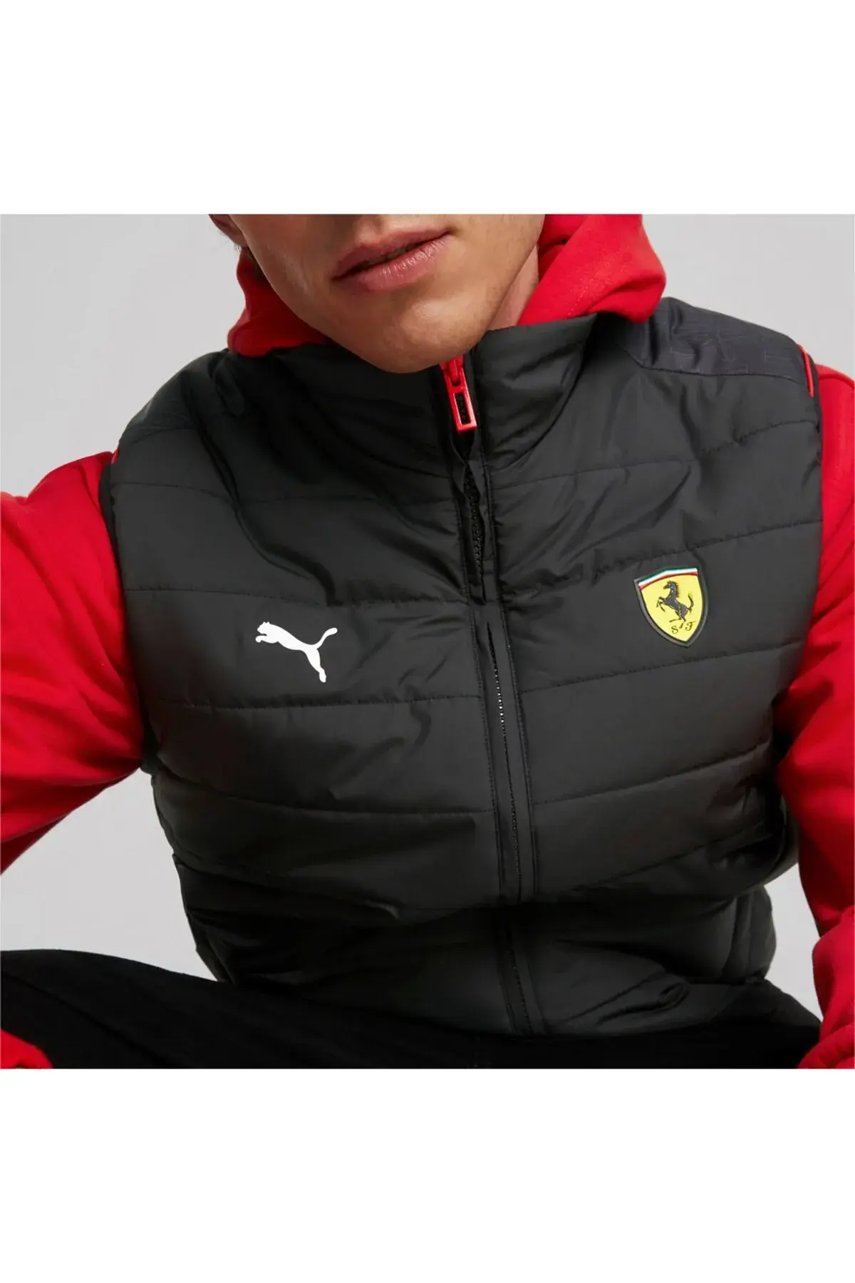 Puma Ferrari Race Padded Vest Siyah Erkek Şişme Yelek