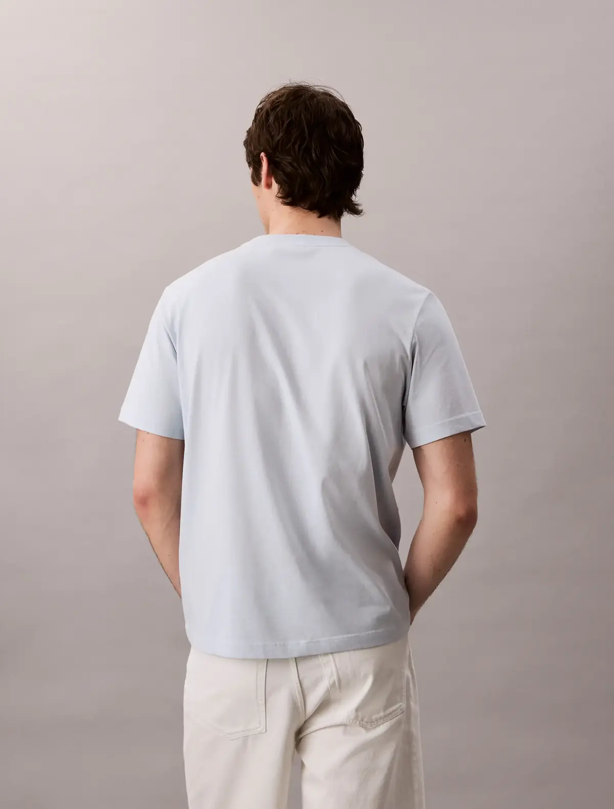 Calvin Klein SS EASY MONOGRAM TEE, CIQ Açık Mavi Erkek T-Shirt