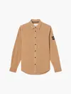 Calvin Klein MONOLOGO BADGE CORDU Erkek Kahverengi Gömlek