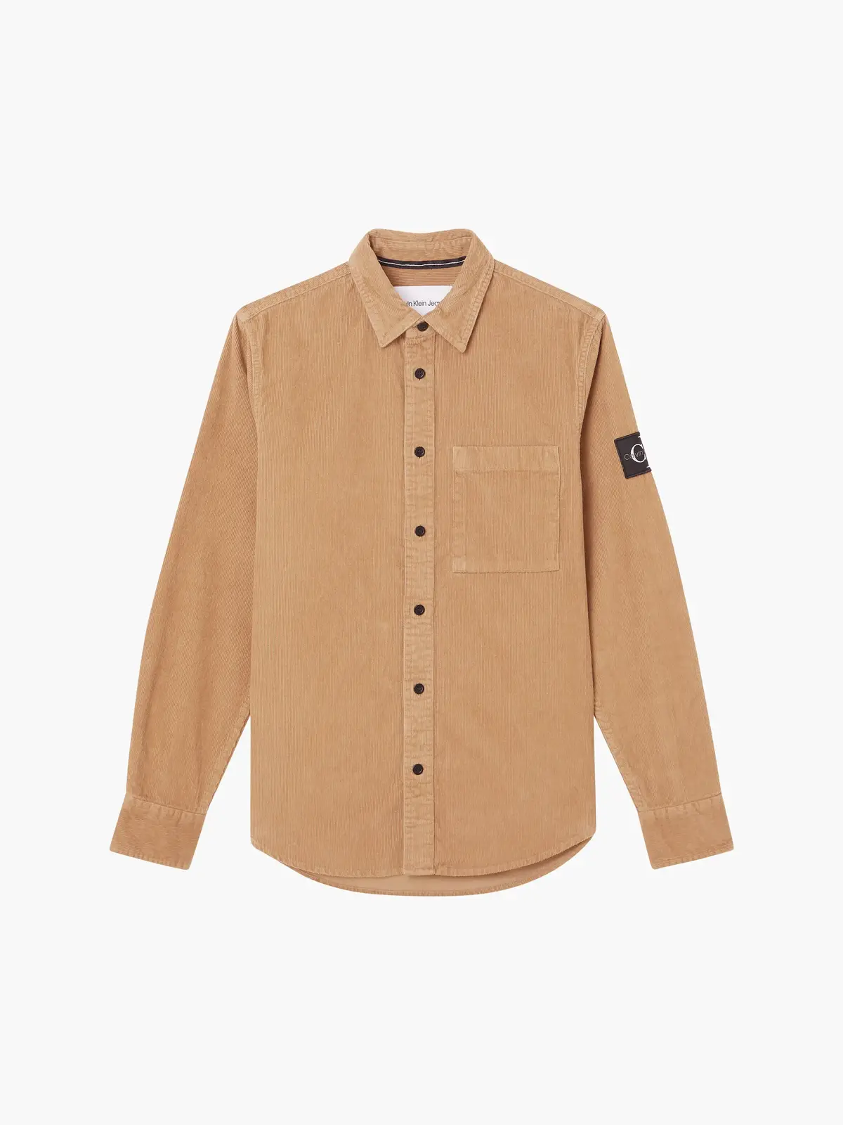 Calvin Klein MONOLOGO BADGE CORDU Erkek Kahverengi Gömlek